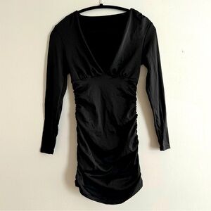 Long Sleeve Formal Dress in Black. Size S.